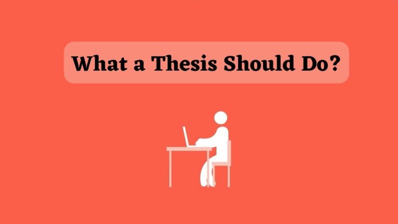What a Thesis Should Do